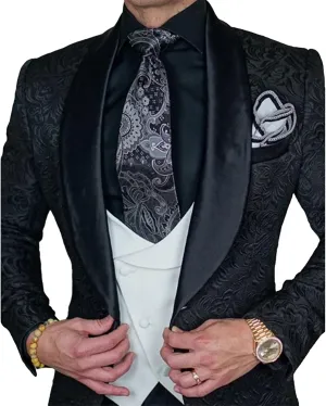 Mens Suits Regular Fit Tuxedo Suits for Men Wedding Suits Dress Clothes for Men 3PC