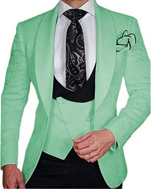 Mens Suits Regular Fit Tuxedo Suits for Men Wedding Suits Dress Clothes for Men 3PC