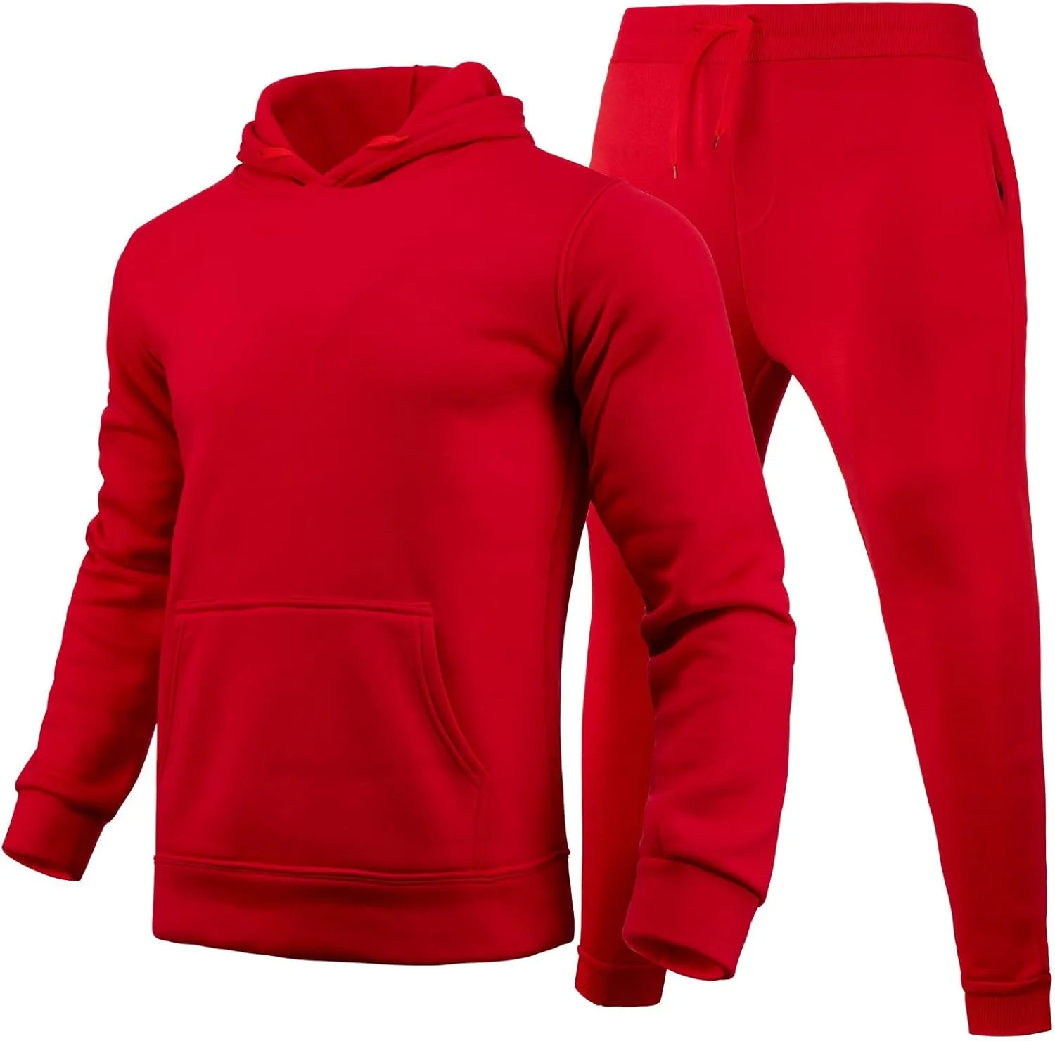Men's Track Suits 2 Piece Set Active Jogging Suits Long Sleeve Sweatsuits Pullover Casual Workout Sports Outfits Suits