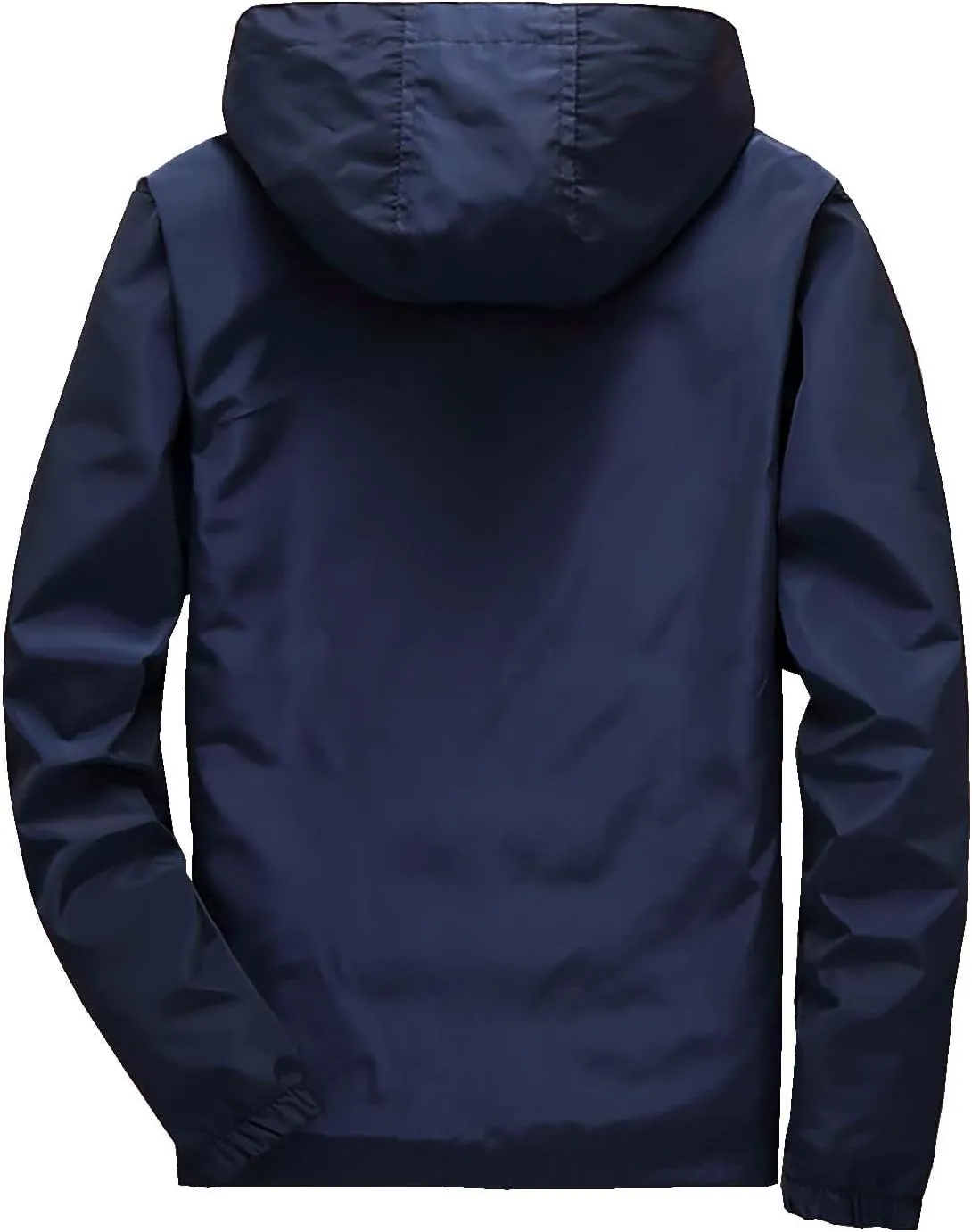 Mens Windbreaker Jackets Lightweight Hooded Zippered Jackets for Men Hiking Cycling Sportswear