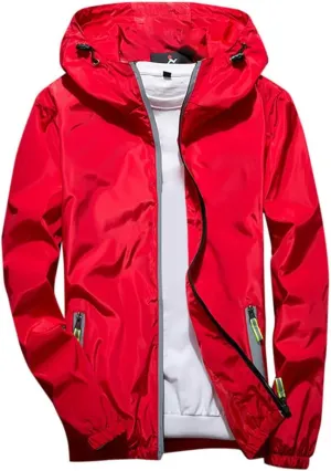 Mens Winter Jacket Mens Casual Jacket Casual Size Hoodie Reflective Zipper Outdoor Sport Coat