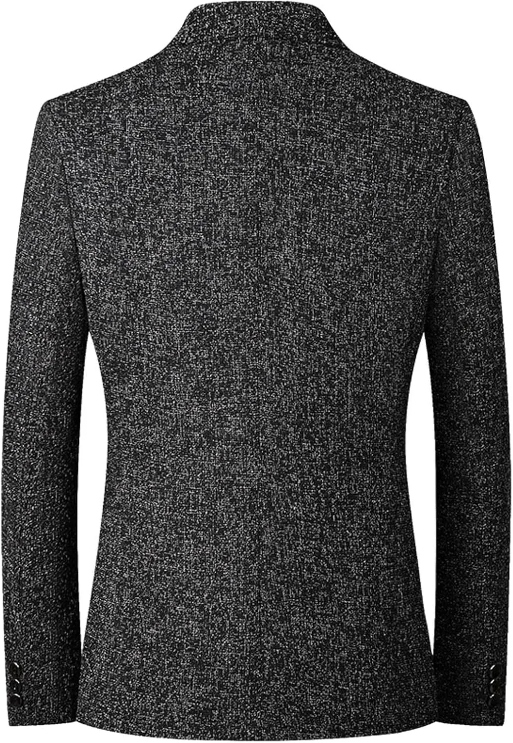 Mens Wool Blend Blazer Jacket Notch Lapel Two Button Suit Blazer Slim Round Hem Pocket Small Suit Casual Jacket