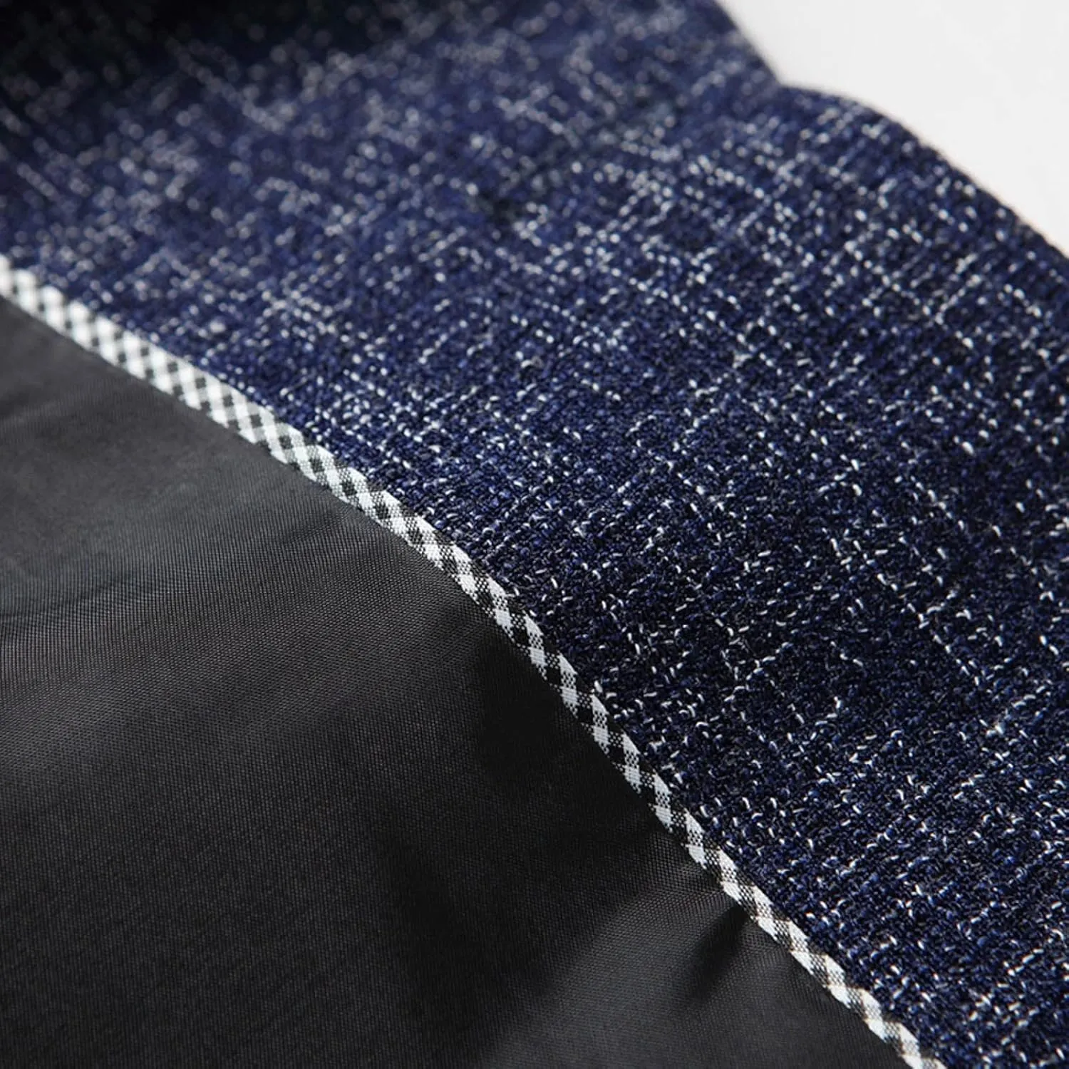 Mens Wool Blend Blazer Jacket Notch Lapel Two Button Suit Blazer Slim Round Hem Pocket Small Suit Casual Jacket