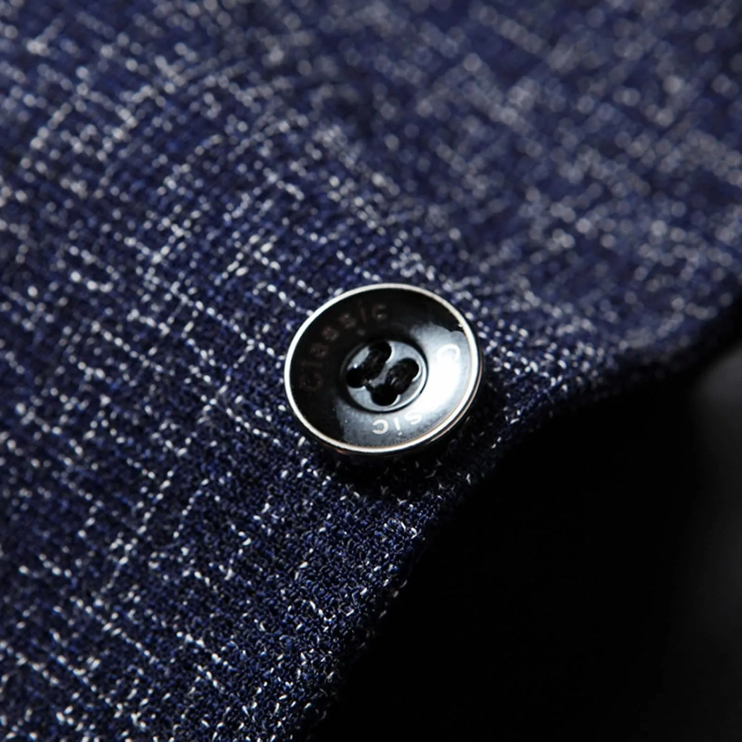 Mens Wool Blend Blazer Jacket Notch Lapel Two Button Suit Blazer Slim Round Hem Pocket Small Suit Casual Jacket