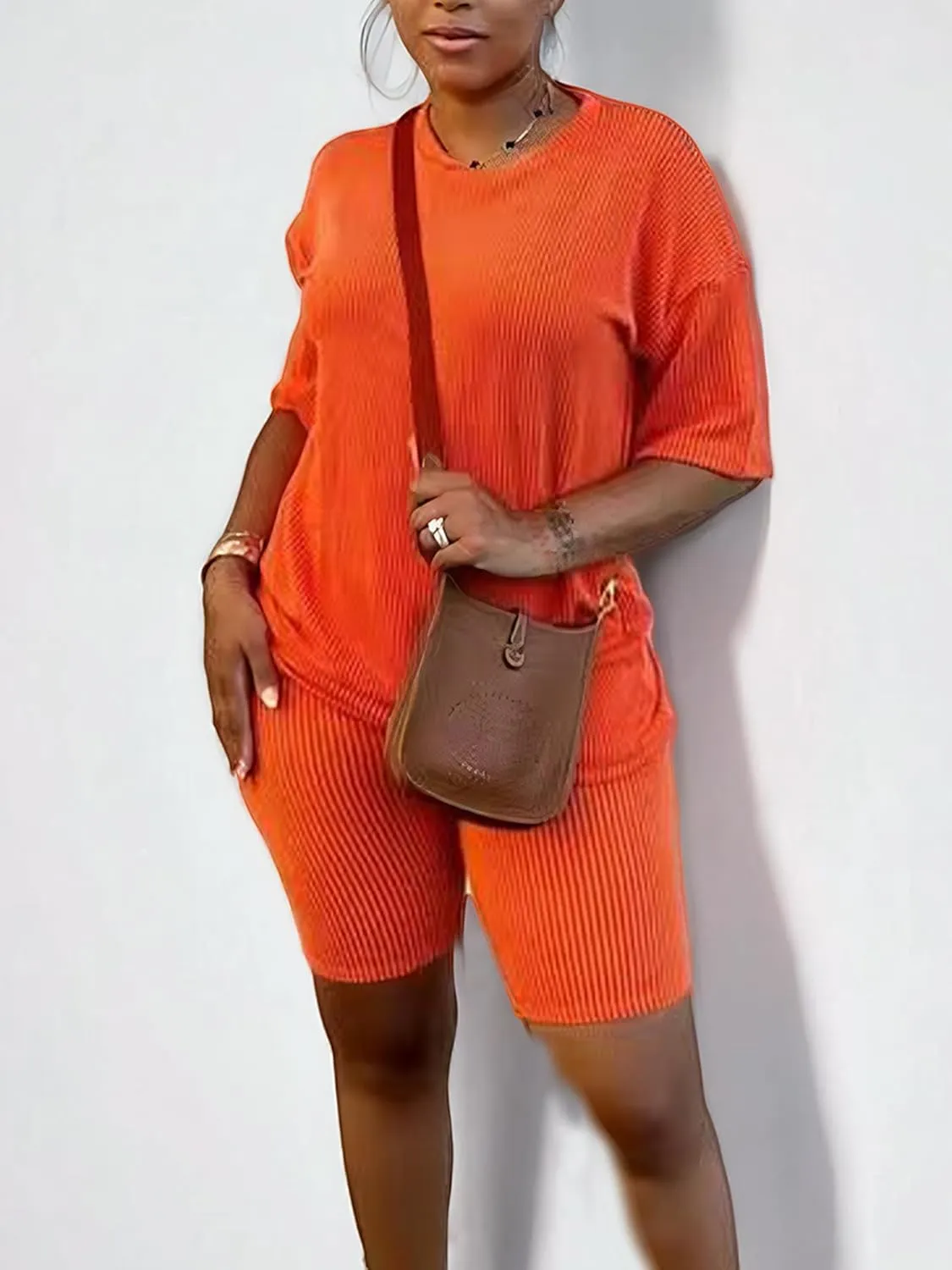nclook Womens 2 Piece Outfits Light Lounge Sets Ribbed Knit Shorts Pajama Sets