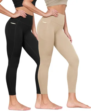 ODODOS ODCLOUD 2-Pack Buttery Soft Lounge Yoga Leggings with Pockets for Women 23" / 25" / 28" High Waist Yoga Pants