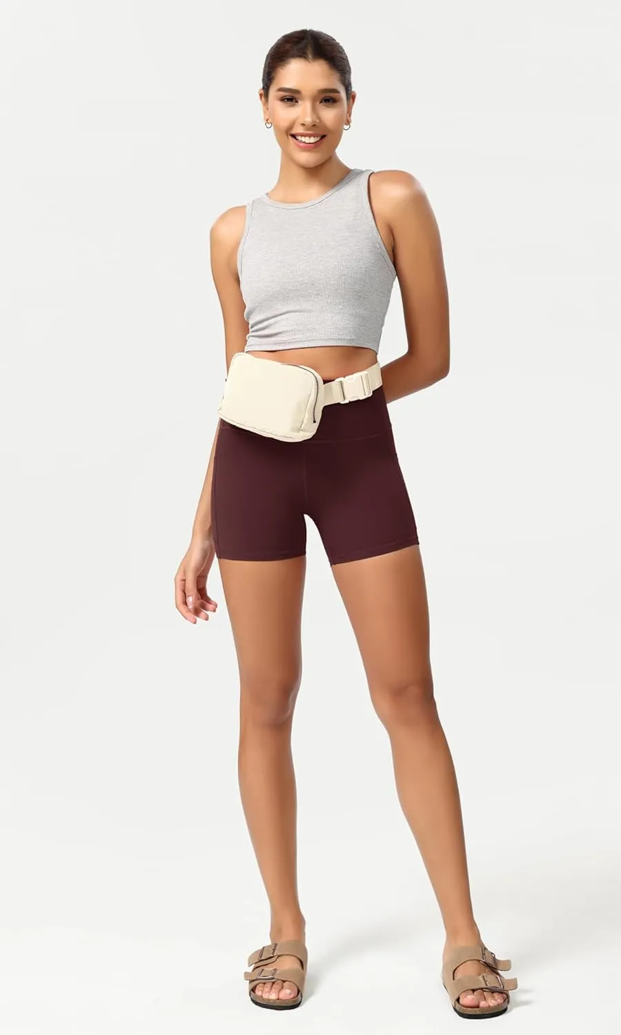 ODODOS ODCLOUD Women's High Waist Lounge Yoga Shorts with Pockets, 4"/6"/8"/10" Buttery Soft Biker Shorts