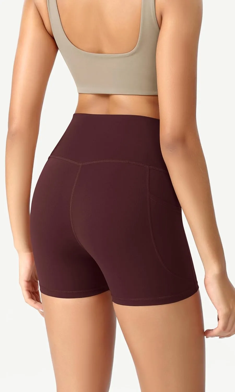 ODODOS ODCLOUD Women's High Waist Lounge Yoga Shorts with Pockets, 4"/6"/8"/10" Buttery Soft Biker Shorts