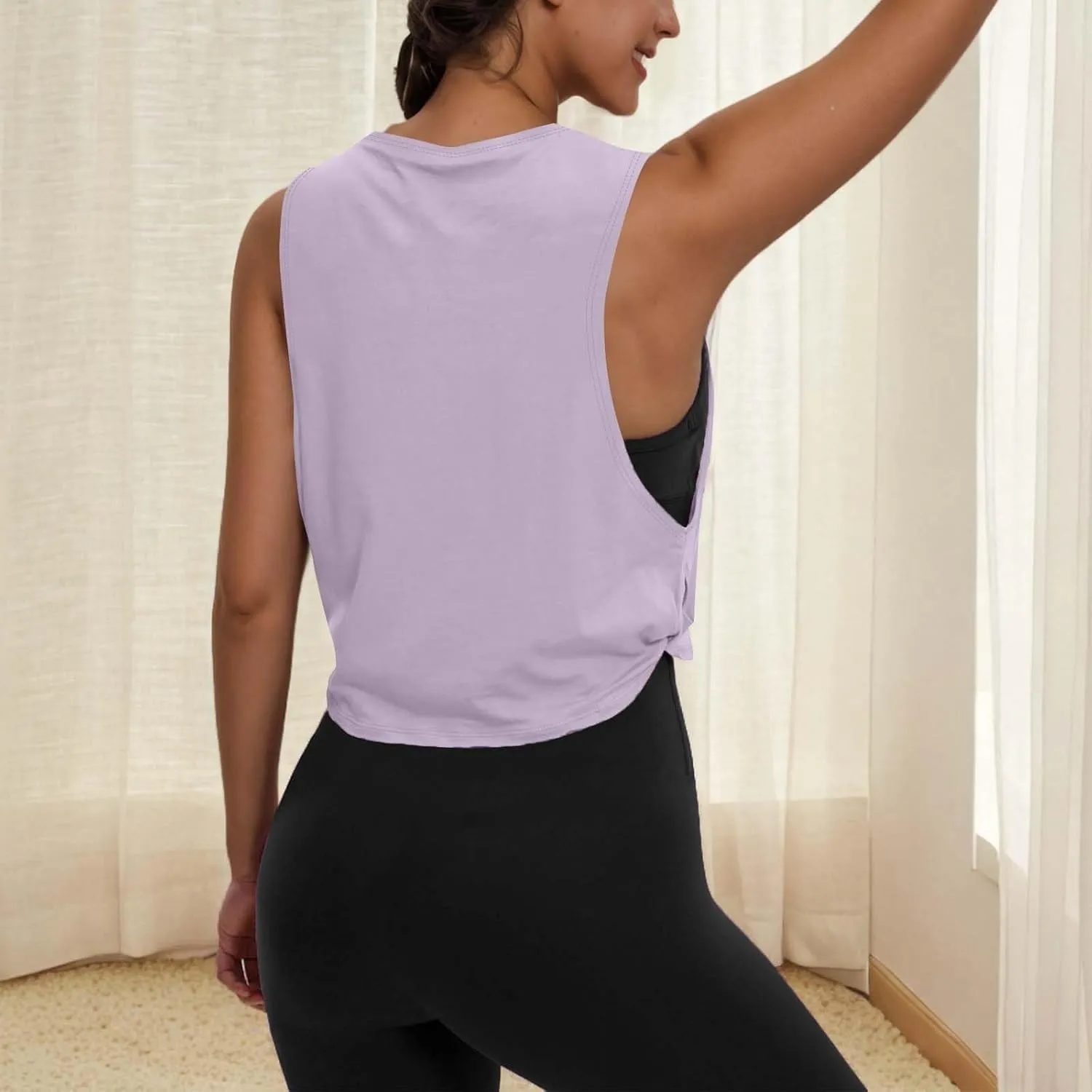 Quick-Dry Sport Tank Top for Women Sleeveless Casual Camis Trendy Loose Fit Beach Vacation Going Out Camisoles Top