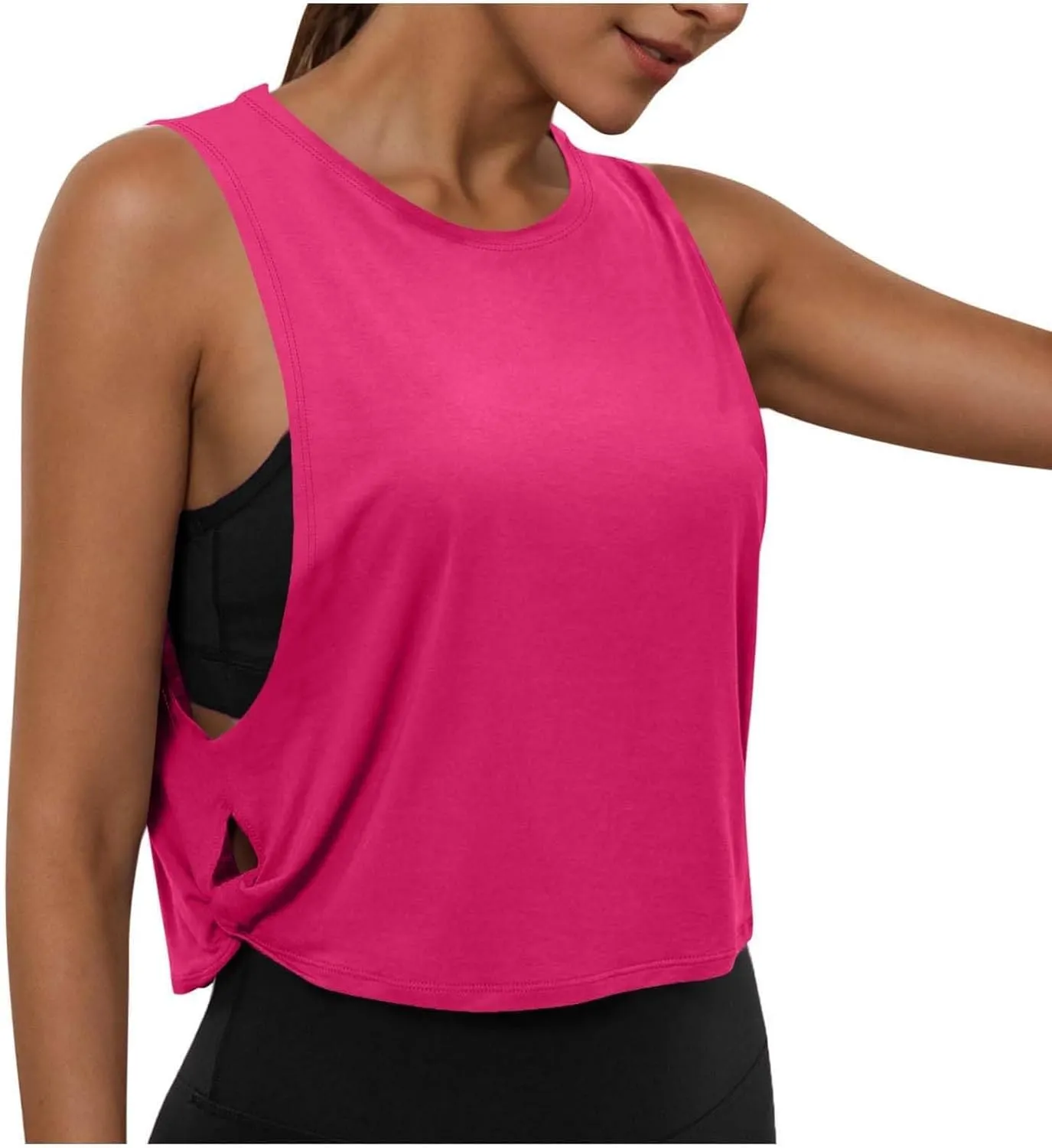 Quick-Dry Sport Tank Top for Women Sleeveless Casual Camis Trendy Loose Fit Beach Vacation Going Out Camisoles Top