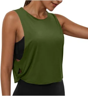 Quick-Dry Sport Tank Top for Women Sleeveless Casual Camis Trendy Loose Fit Beach Vacation Going Out Camisoles Top