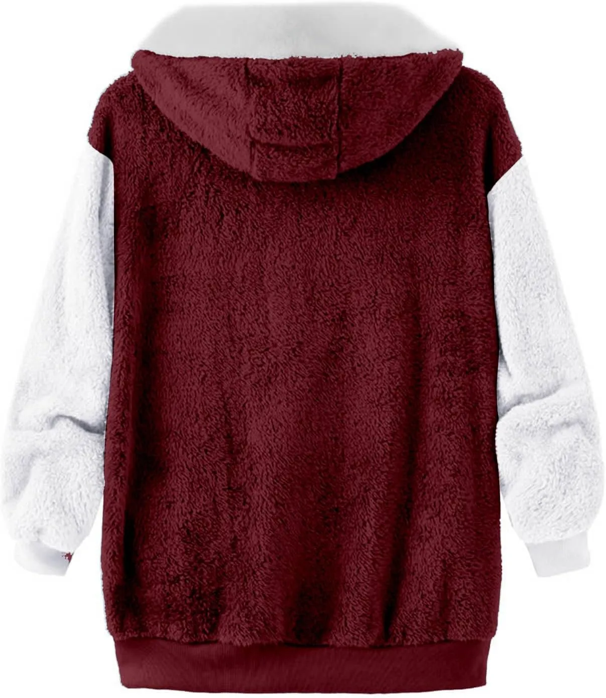 QWENTMTNTY Fuzzy Jackets for Women Zip Up Dressy Winter Coat Comfort Jackets Winter Jackets Plus Size Fleece Lined Jacket