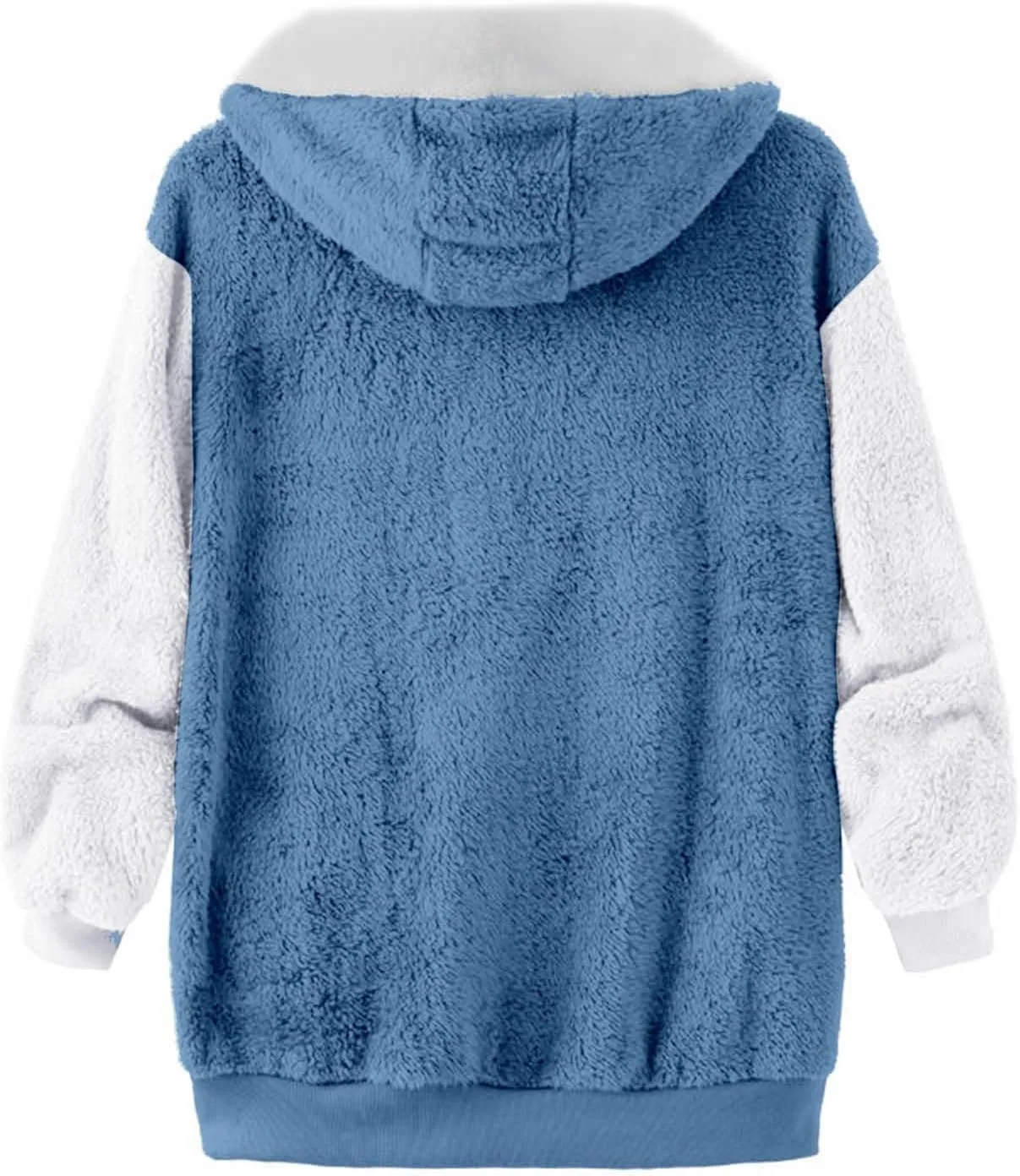 QWENTMTNTY Fuzzy Jackets for Women Zip Up Dressy Winter Coat Comfort Jackets Winter Jackets Plus Size Fleece Lined Jacket