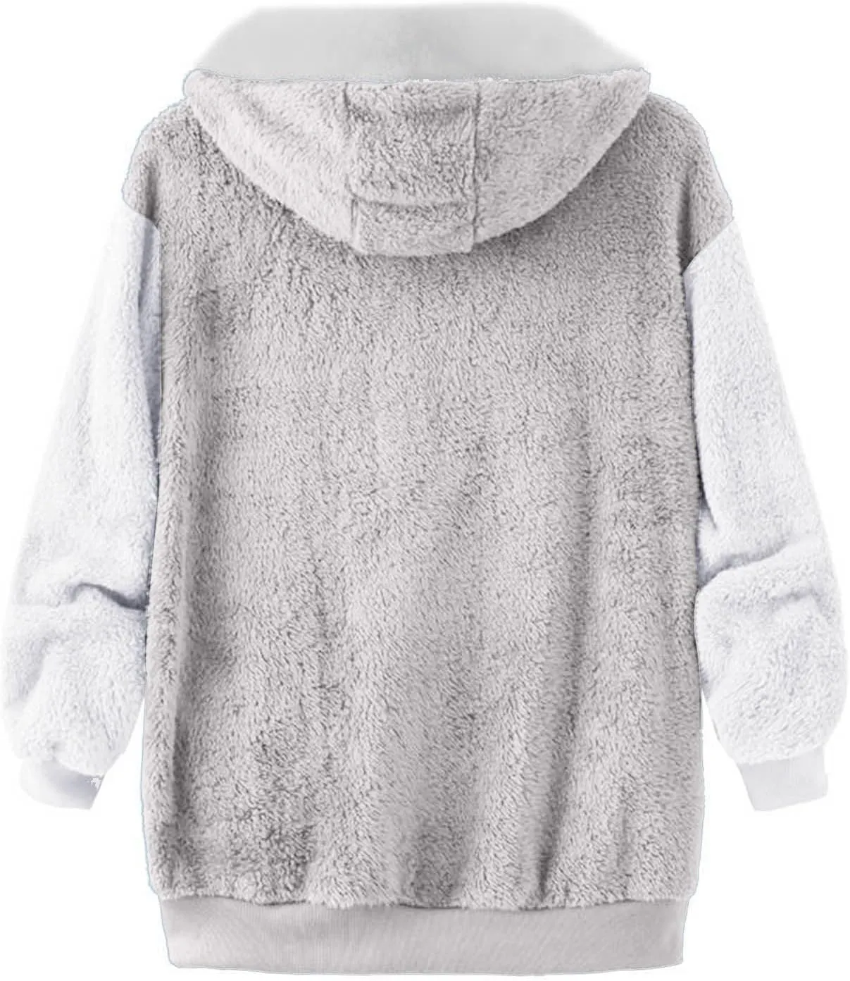 QWENTMTNTY Fuzzy Jackets for Women Zip Up Dressy Winter Coat Comfort Jackets Winter Jackets Plus Size Fleece Lined Jacket