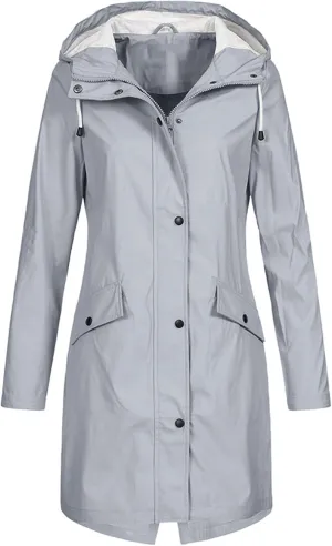 Rain Jackets for Women Hooded Raincoat Windproof Lightweight Lined Windbreaker Travel Jackets