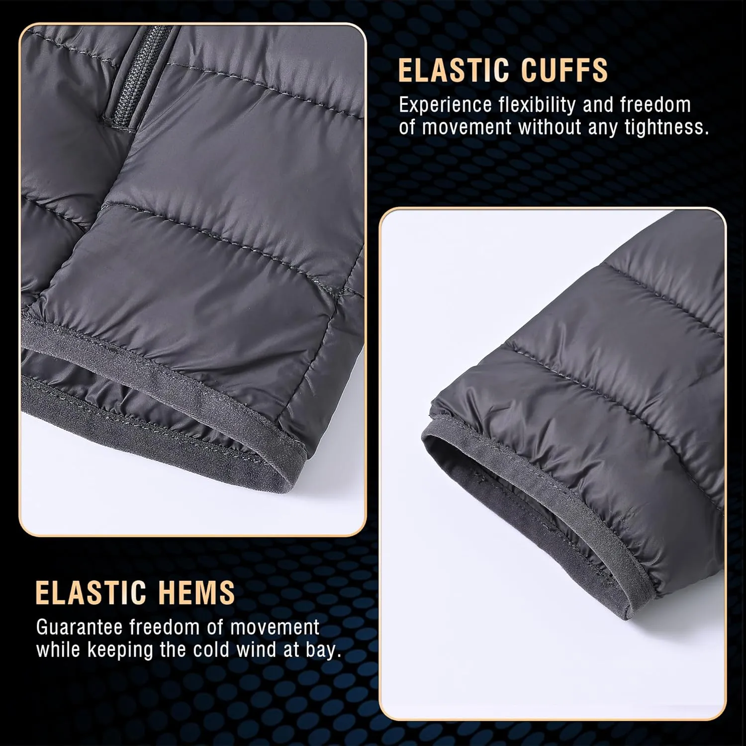 Rapoo Men's Puffer Jackets Lightweight Winter Jackets Coats Water Resistant Windproof Insulated