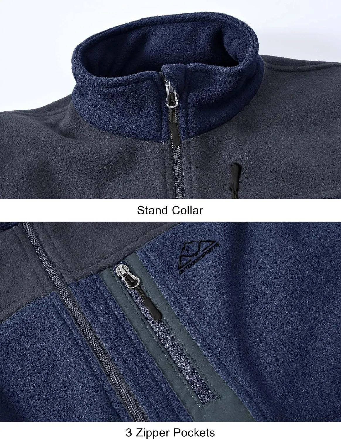 Rdruko Men's Fleece Jackets Full Zip Lightweight Outdoor Hiking Jackets Winter Coats