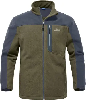Rdruko Men's Fleece Jackets Full Zip Lightweight Outdoor Hiking Jackets Winter Coats