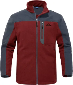 Rdruko Men's Fleece Jackets Full Zip Lightweight Outdoor Hiking Jackets Winter Coats