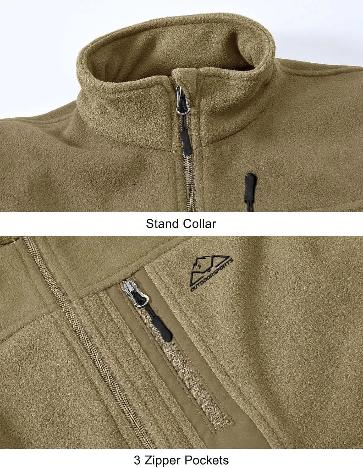 Rdruko Men's Fleece Jackets Full Zip Lightweight Outdoor Hiking Jackets Winter Coats
