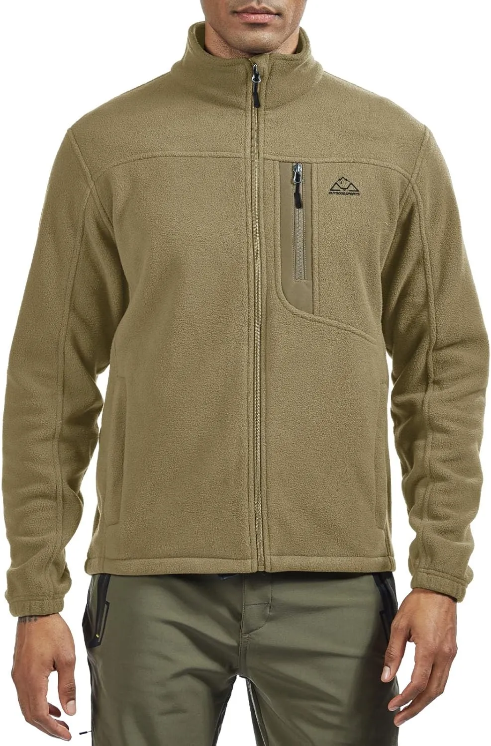 Rdruko Men's Fleece Jackets Full Zip Lightweight Outdoor Hiking Jackets Winter Coats
