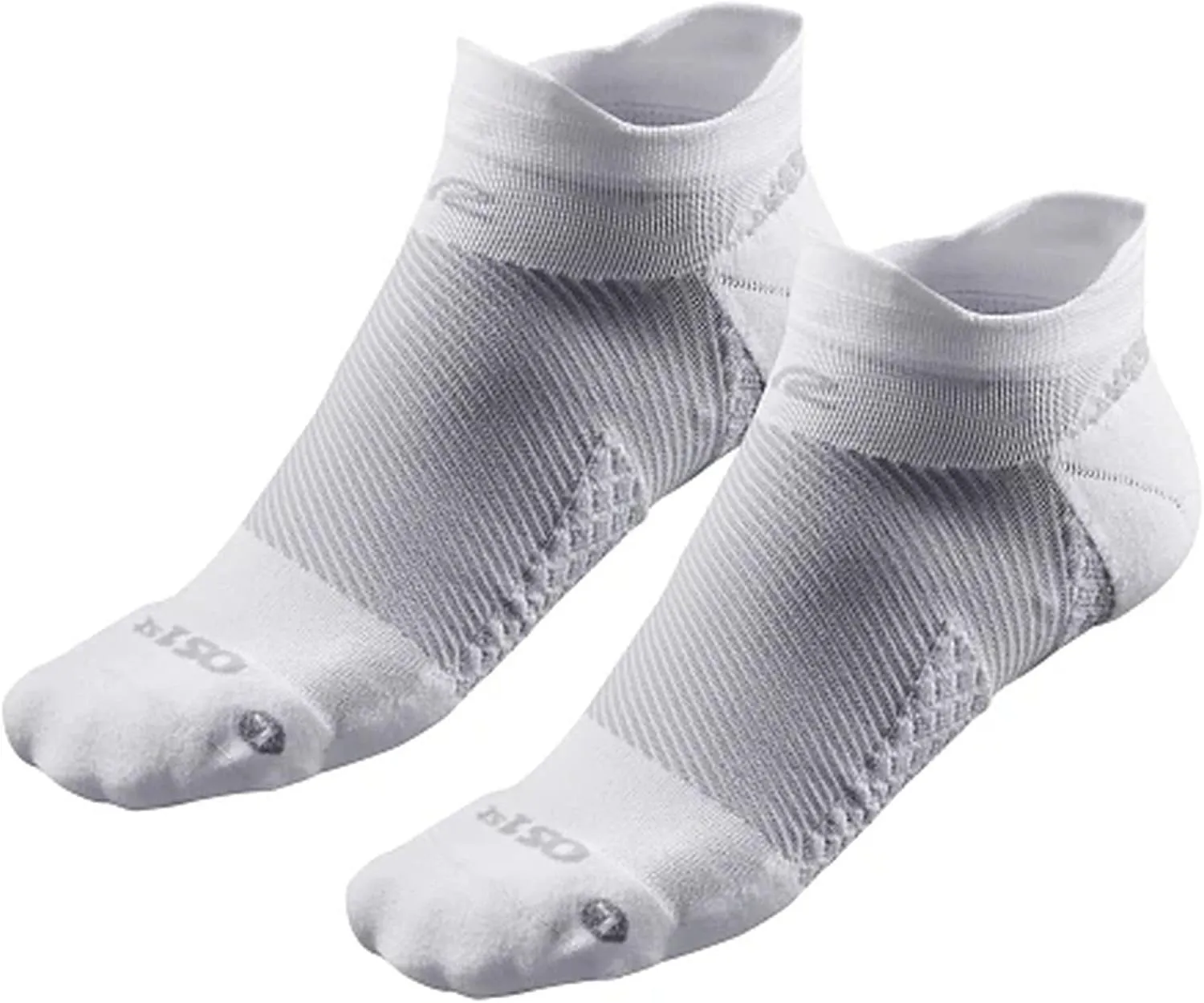 Road Runner Sports R-Gear OS1st Plantar Fasciitis No Show Socks for Men and Women (2 Pairs)