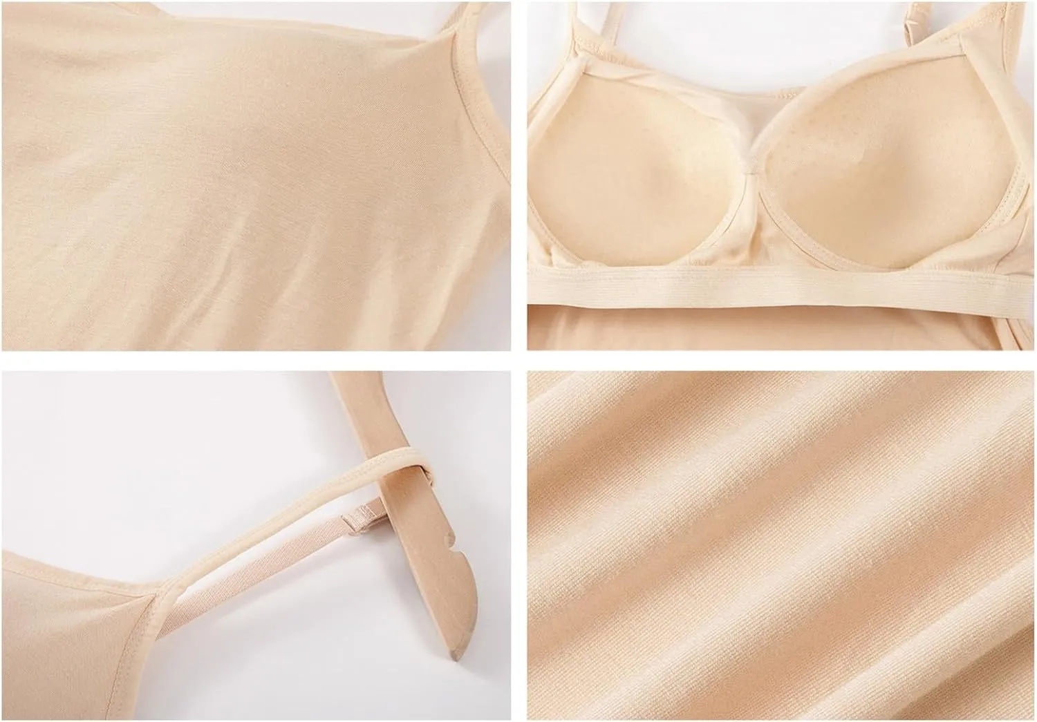 Shelf Bra Camisole Tops for Women Spaghetti Straps Tank Tops Casual Basic Cotton Camis Shirt