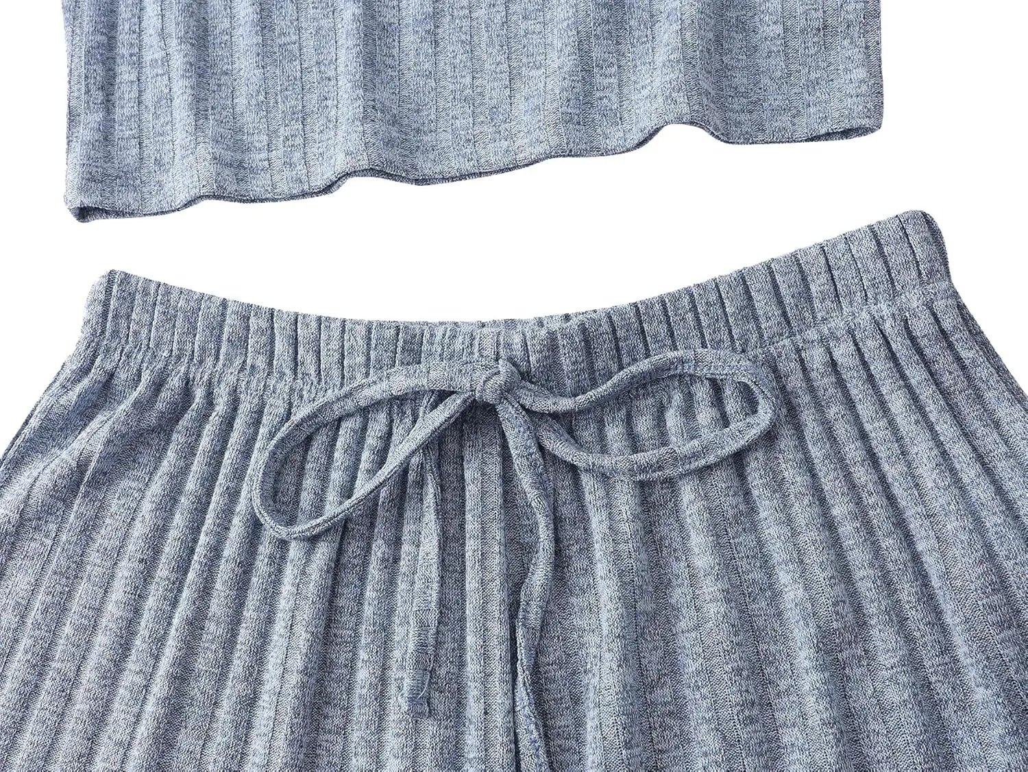 SOLY HUX Women's Button Front Ribbed Knit Tank Top and Shorts Pajama Set Sleepwear Lounge Sets