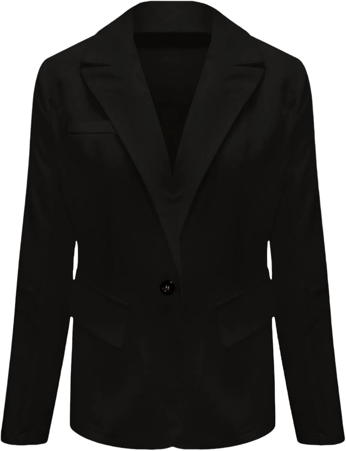 Spring Blazer Women 2025 Trendy Business Casual Work Suit Jackets Plus Size One Button Dressy Blazers with Pockets