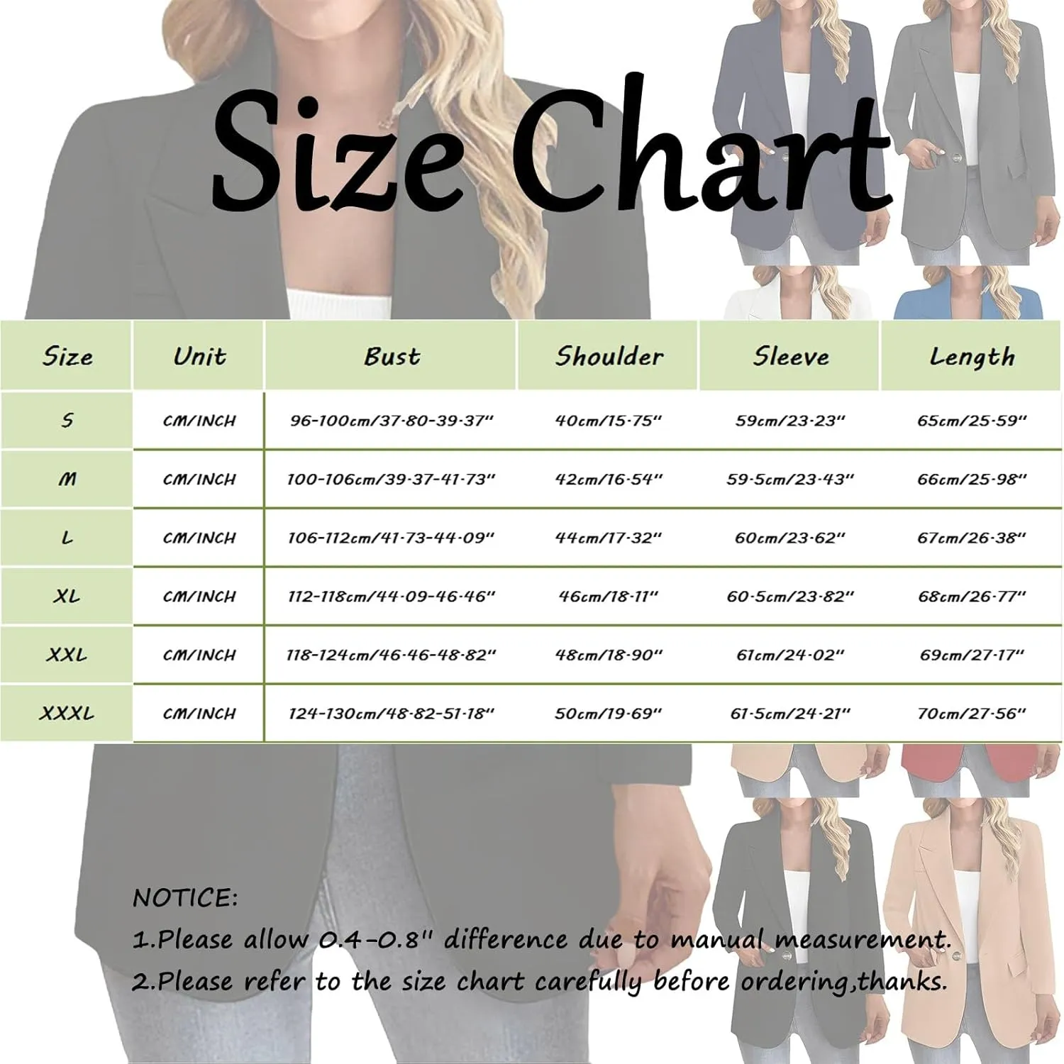 Spring Blazer Women 2025 Trendy Business Casual Work Suit Jackets Plus Size One Button Dressy Blazers with Pockets
