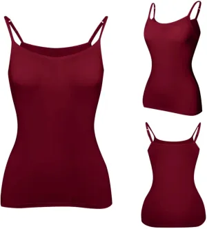 Summer Sexy Camisole Top for Women Pad Bra One Undershirt Womens Tank Tops Camisole Top for Women Built in Bra