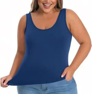Tank Tops for Women with Built in Bras Plus Size Sports Padded Bras Summer Workout Camis Sleeveless Under Clothes