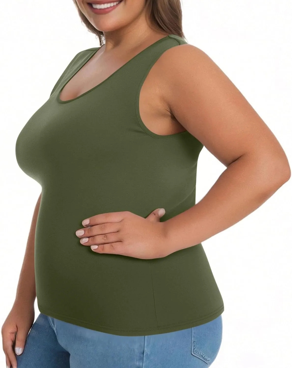Tank Tops for Women with Built in Bras Plus Size Sports Padded Bras Summer Workout Camis Sleeveless Under Clothes