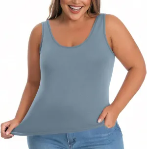 Tank Tops for Women with Built in Bras Plus Size Sports Padded Bras Summer Workout Camis Sleeveless Under Clothes