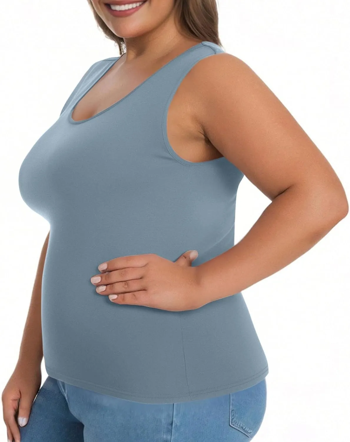 Tank Tops for Women with Built in Bras Plus Size Sports Padded Bras Summer Workout Camis Sleeveless Under Clothes