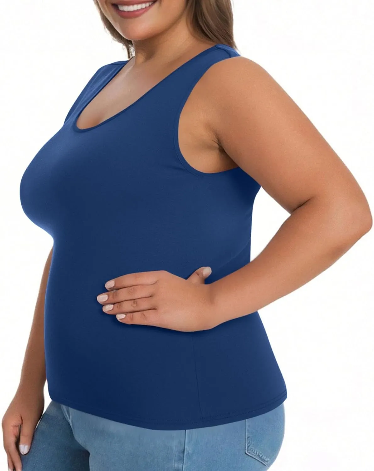 Tank Tops for Women with Built in Bras Plus Size Sports Padded Bras Summer Workout Camis Sleeveless Under Clothes