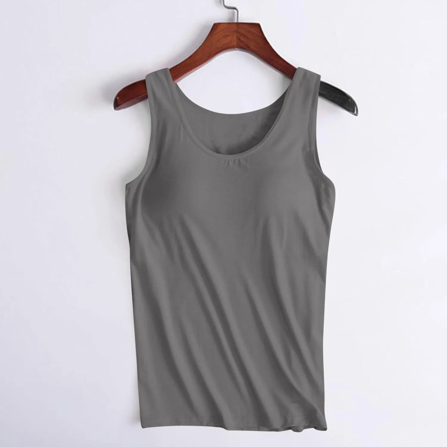 Tank Tops for Women with Built in Bras Plus Size Sports Padded Bras Summer Workout Camis Sleeveless Under Clothes