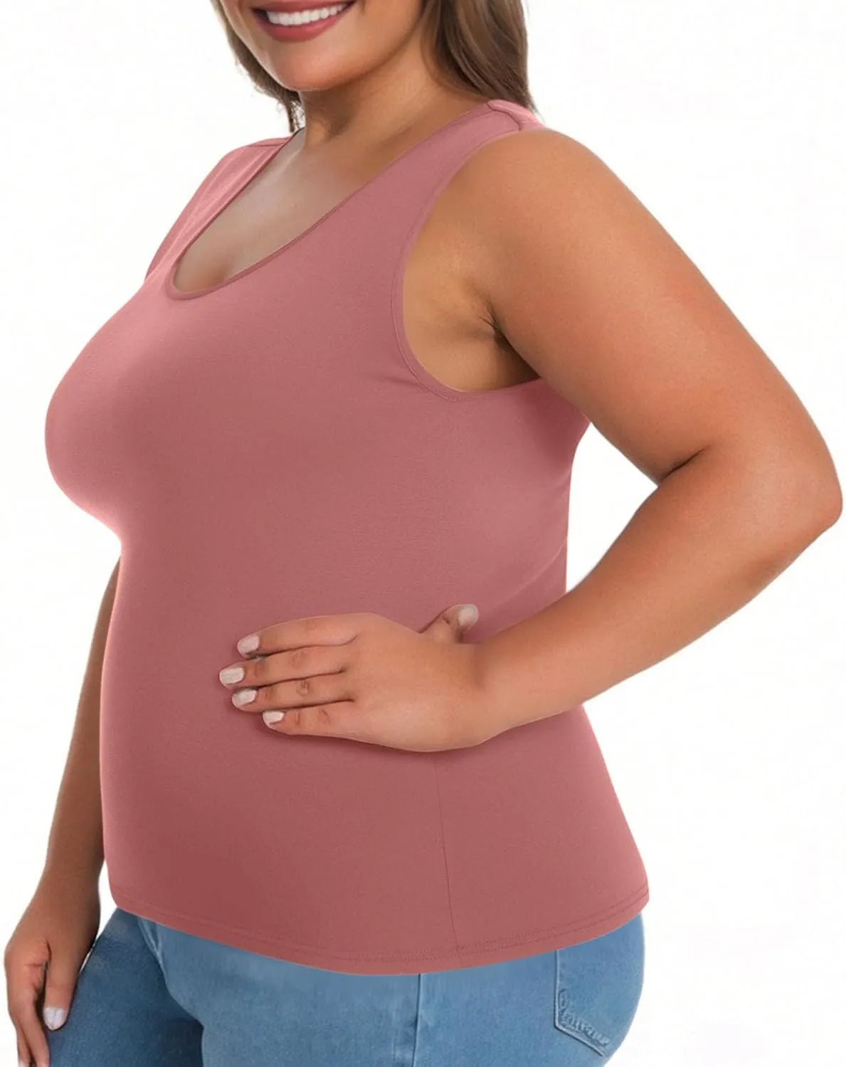 Tank Tops for Women with Built in Bras Plus Size Sports Padded Bras Summer Workout Camis Sleeveless Under Clothes