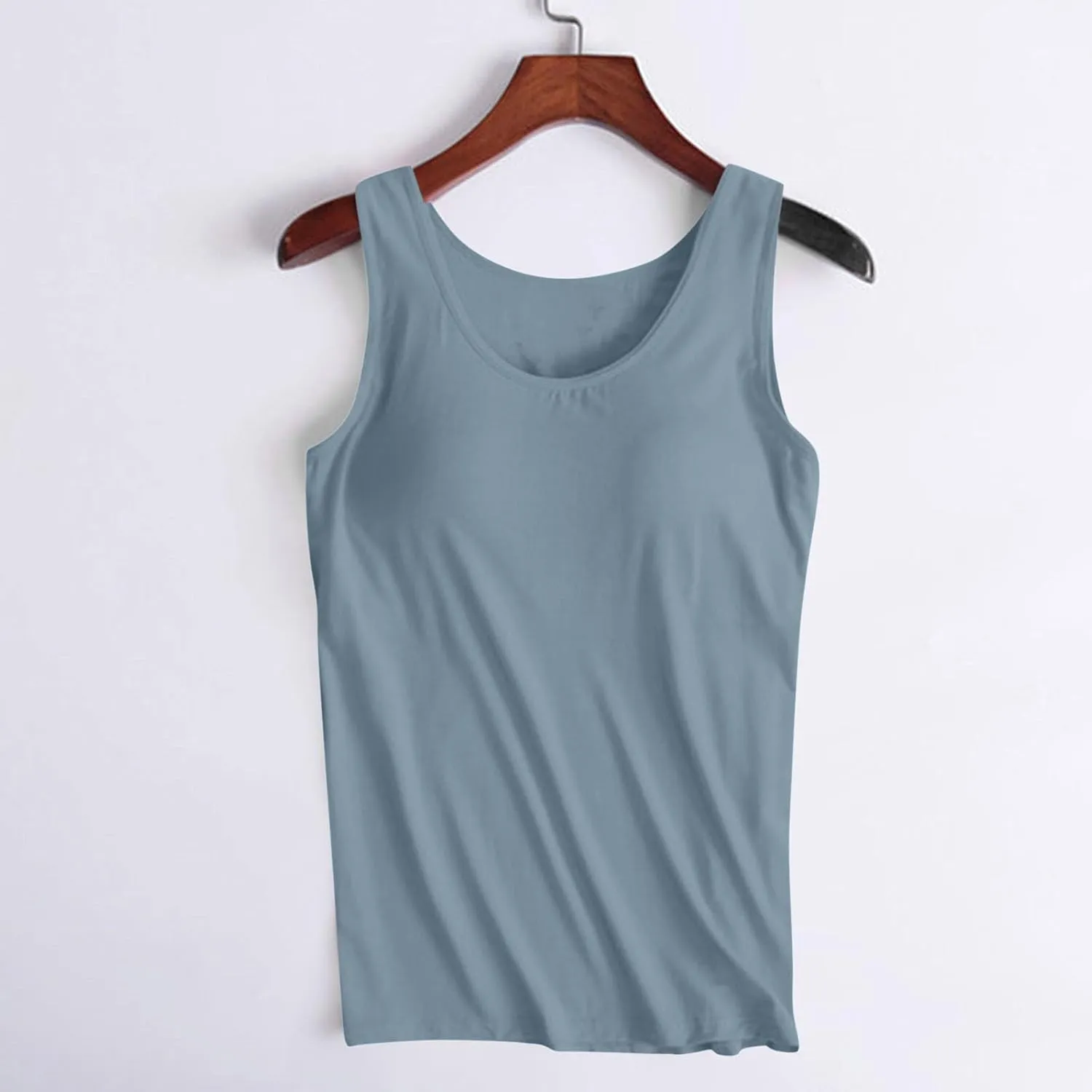 Tank Tops for Women with Built in Bras Plus Size Sports Padded Bras Summer Workout Camis Sleeveless Under Clothes