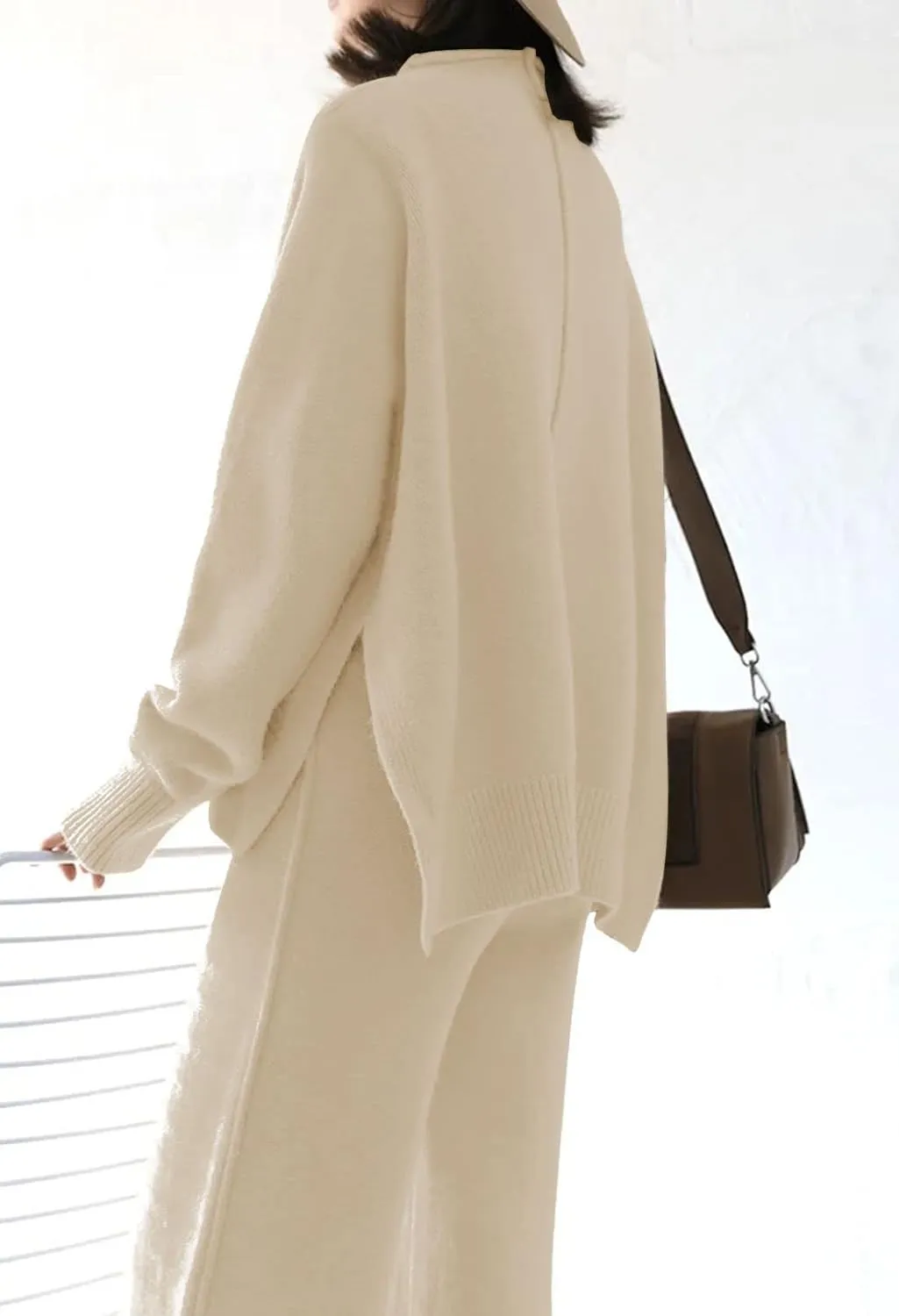 TOLENY Women's 2 Piece Lounge Sets Pullover Sweater and Wide Leg Pants Tracksuit Outfits