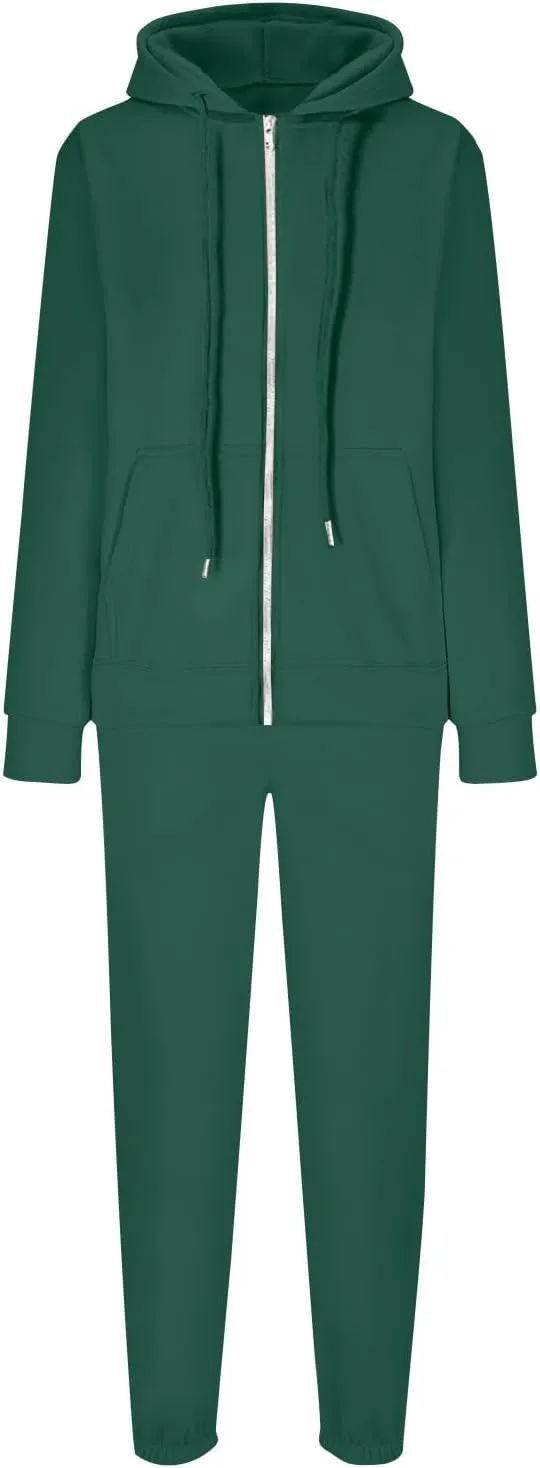 Track Suits for Women Set 2 Piece Sweatsuit Fleece Lined Lounge Set Zip Up Sweatshirt and Sweatpants Casual Outfit