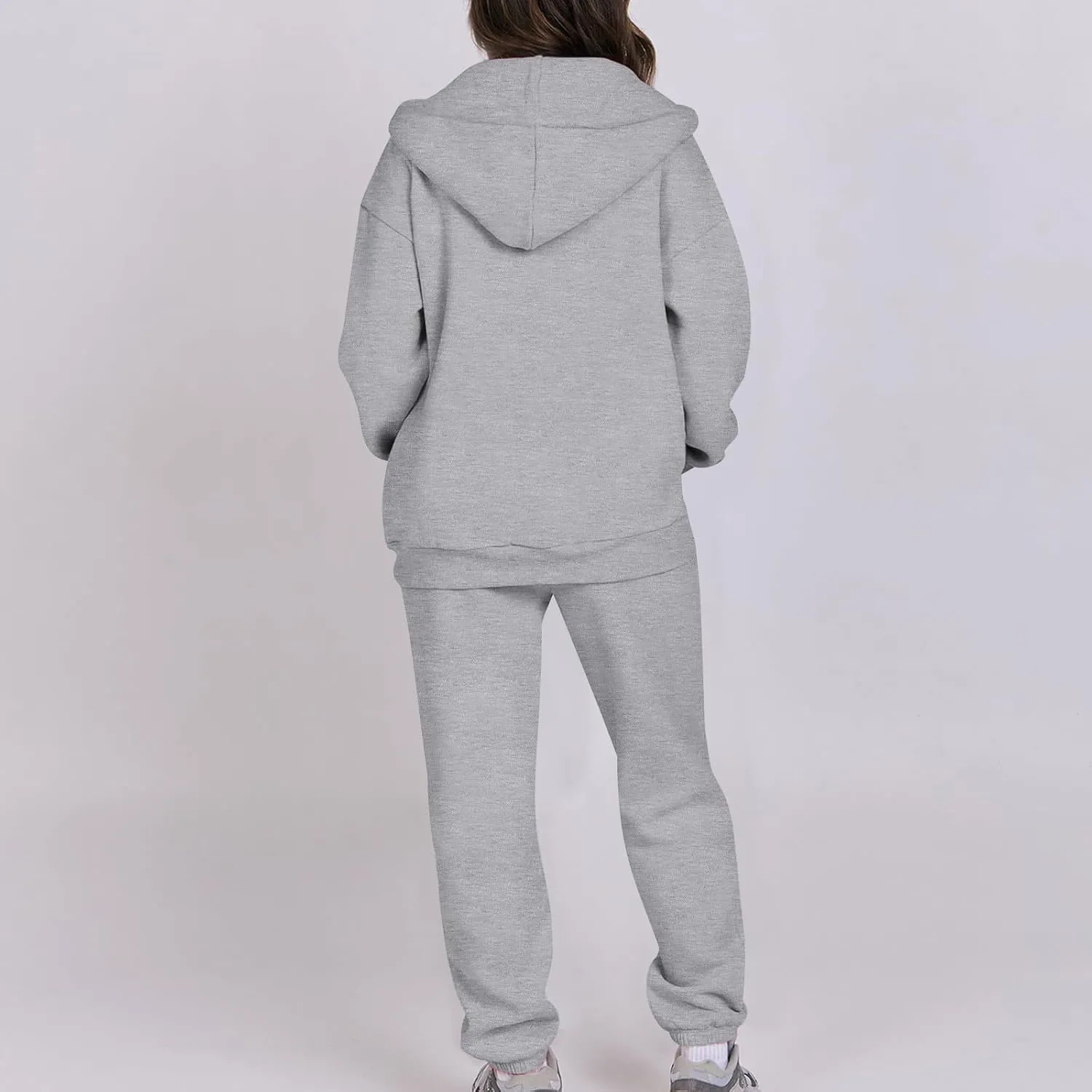 Track Suits for Women Set 2 Piece Sweatsuit Fleece Lined Lounge Set Zip Up Sweatshirt and Sweatpants Casual Outfit