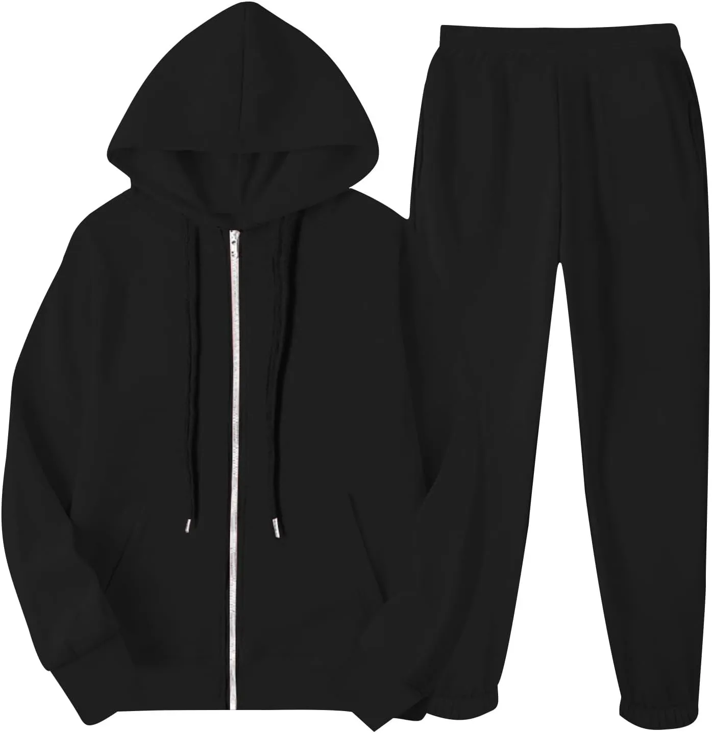 Track Suits for Women Set 2 Piece Sweatsuit Fleece Lined Lounge Set Zip Up Sweatshirt and Sweatpants Casual Outfit