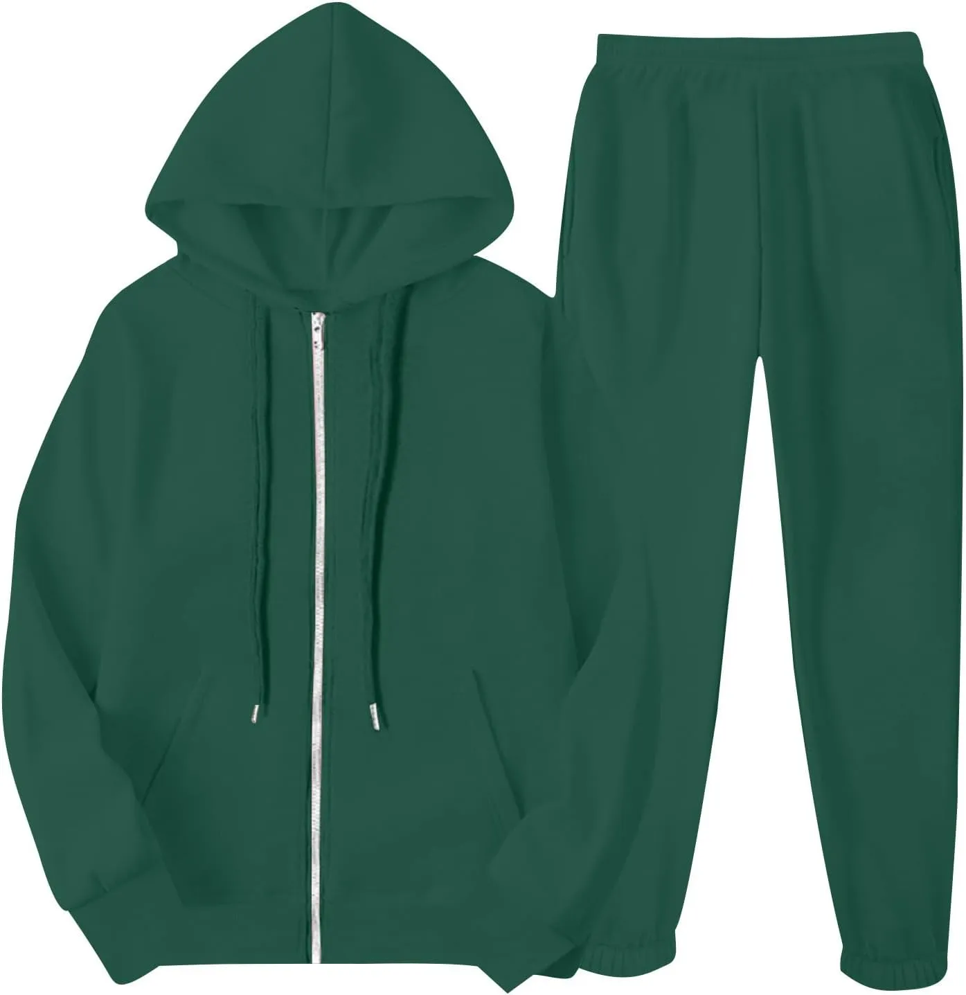Track Suits for Women Set 2 Piece Sweatsuit Fleece Lined Lounge Set Zip Up Sweatshirt and Sweatpants Casual Outfit