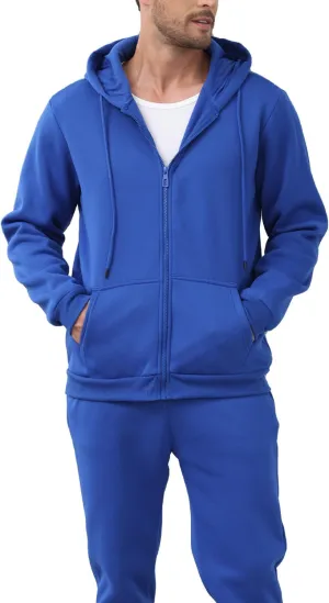 TUVEKE Mens Sweatsuit Casual Sweat Suits for Men 2 Piece Jogging Suits Sets Full Zip Hoodie and Pants Track Suits Mens Set