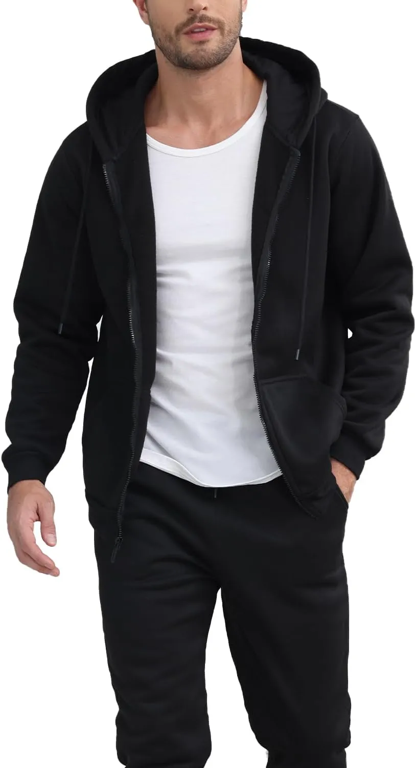 TUVEKE Mens Sweatsuit Casual Sweat Suits for Men 2 Piece Jogging Suits Sets Full Zip Hoodie and Pants Track Suits Mens Set