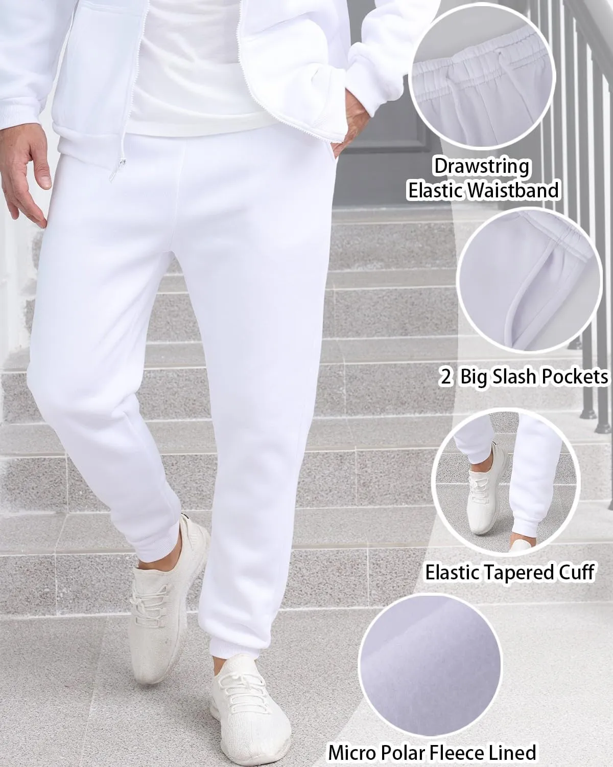 TUVEKE Mens Sweatsuit Casual Sweat Suits for Men 2 Piece Jogging Suits Sets Full Zip Hoodie and Pants Track Suits Mens Set