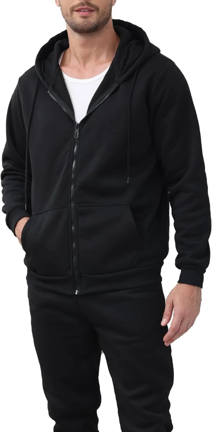 TUVEKE Mens Sweatsuit Casual Sweat Suits for Men 2 Piece Jogging Suits Sets Full Zip Hoodie and Pants Track Suits Mens Set