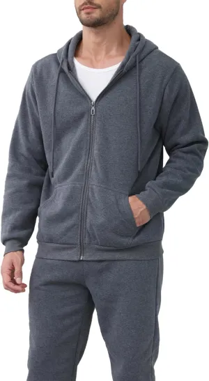 TUVEKE Mens Sweatsuit Casual Sweat Suits for Men 2 Piece Jogging Suits Sets Full Zip Hoodie and Pants Track Suits Mens Set