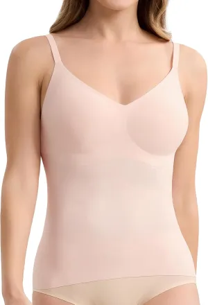 V-Neck Seamless Camisoles Tank Tops with Built in Bra for Women Summer Workout Going Out Tankini Camis